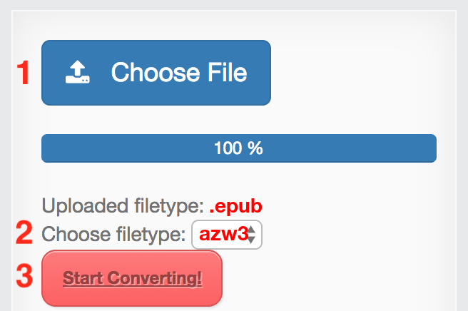 How to convert EPUB files online to AZW3